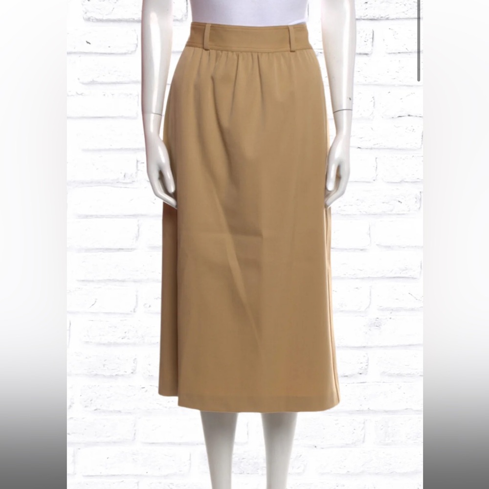 Maiden-Name Wool Midi Pencil Skirt